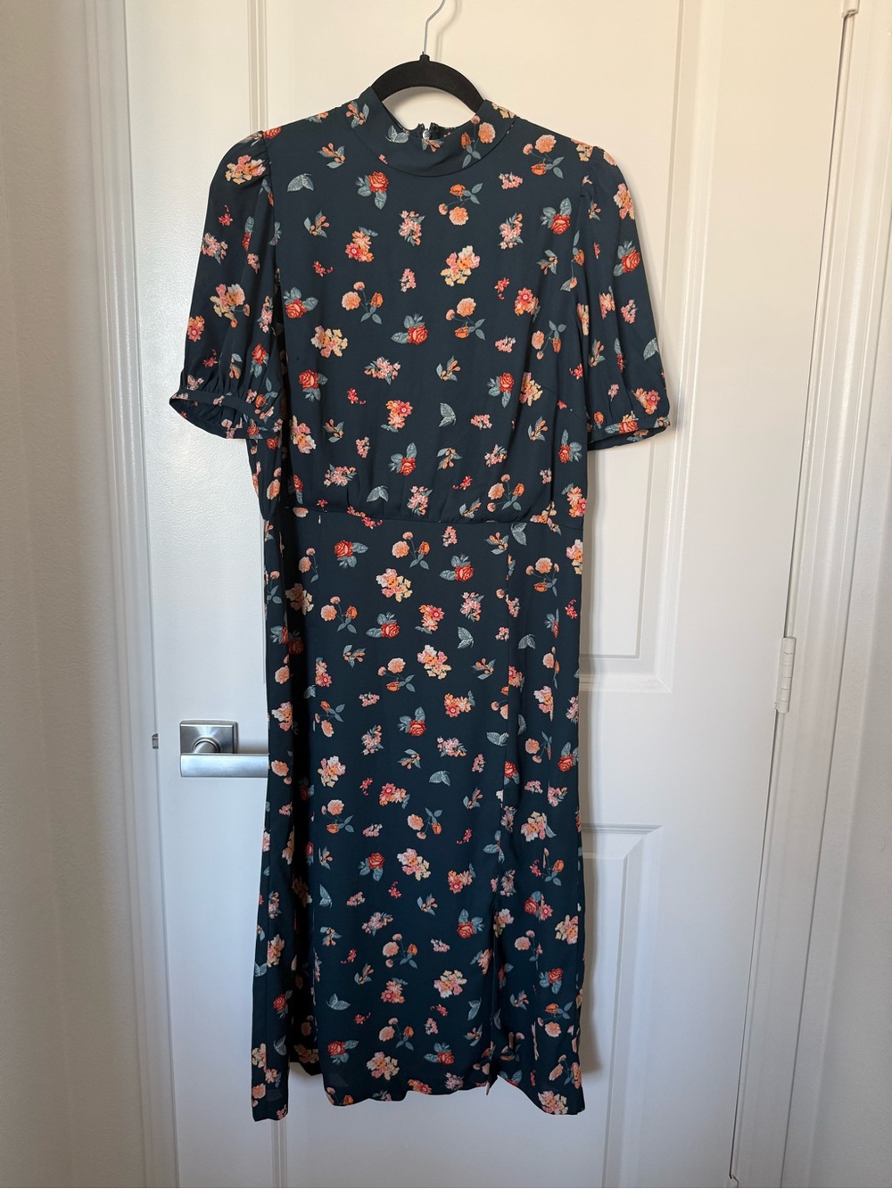 Ann Taylor floral midi dress with side slit